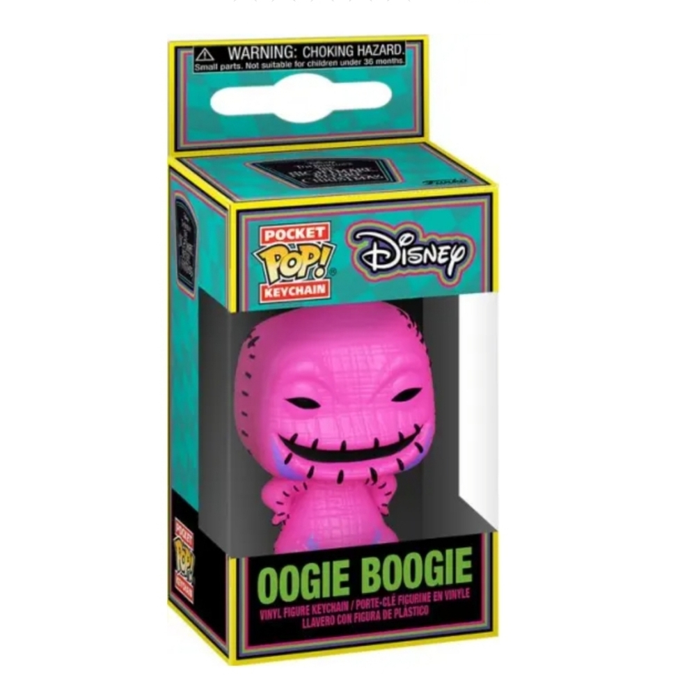 Funko POP Keychain: Nightmare Before Christmas BLKLT- Oogie
